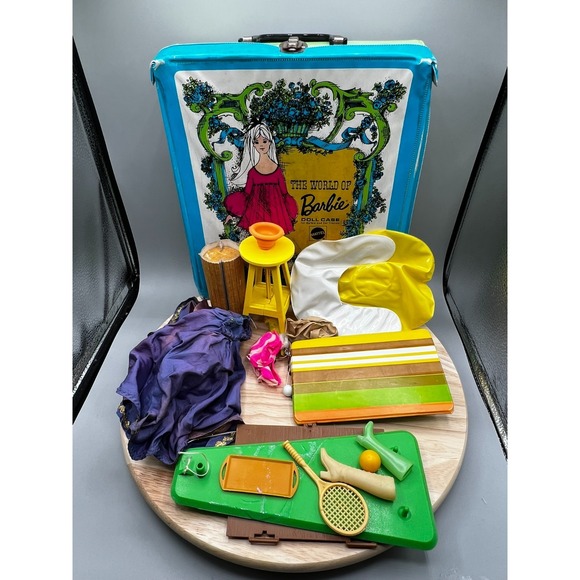Mattel Other - The World Of Barbie Doll Case #1002 Vintage 1968 Mattel + Accessories + Dress